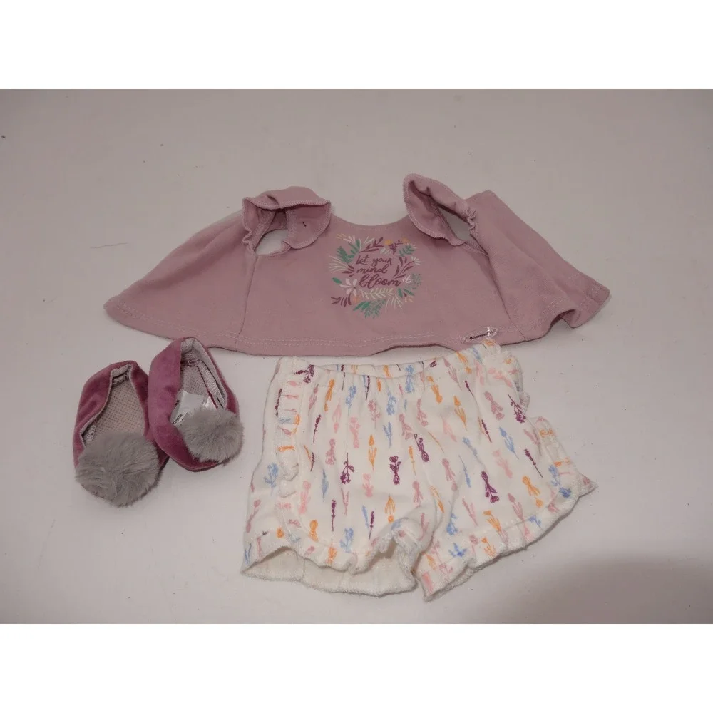 American Girl Doll Blaire Outfit Let Your Mind Bloom Purple Top Shorts Shoes